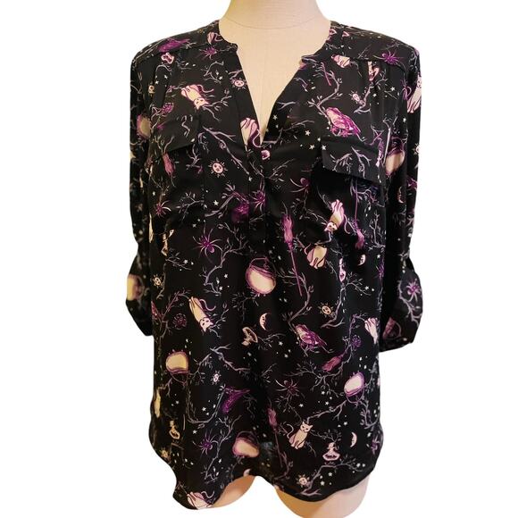 Torrid 3 (3X 22/24) Disney Hocus Pocus Binx Cat Georgette Harper‎ Pullover Top - Picture 1 of 3